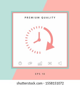 Passage of time icon. Graphic elements for your design