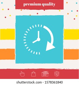Passage of time icon. Graphic elements for your design