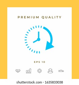 Passage of time icon. Graphic elements for your design