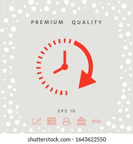 Passage of time icon. Graphic elements for your design