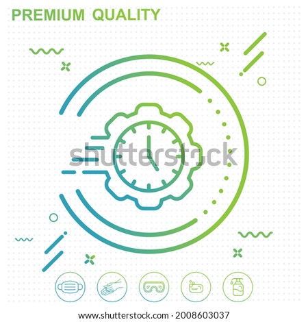 Passage time icon illustration - modern design