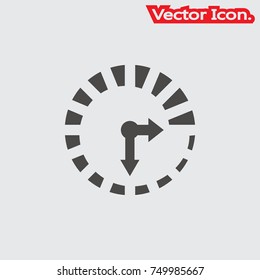 Passage of time icon isolated sign symbol and flat style for app, web and digital design. Vector illustration.