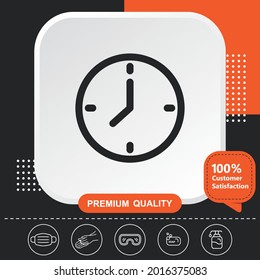passage of time icon - Orange black background with graphic elements for your design