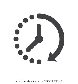 Passage of time icon vector. Flat design style