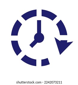 Icono de la contraseña del tiempo. Ilustración del vector