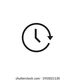 Passage of time icon vector. Simple clock sign