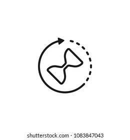 passage of time, line icon on white background