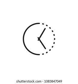 passage of time, line icon on white background