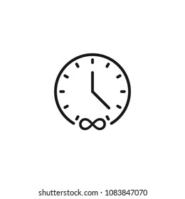passage of time, line icon on white background