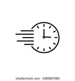 passage of time, line icon on white background