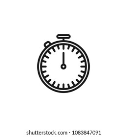 passage of time, line icon on white background