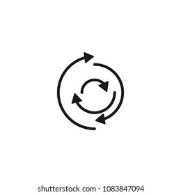 passage of time, line icon on white background