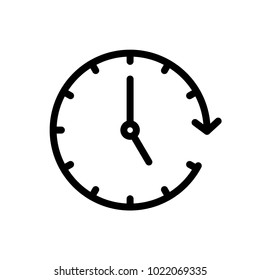 Passage time line icon, outline icon style, linear pictogram icon