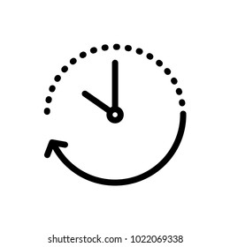 Passage time line icon, outline icon style, linear pictogram icon