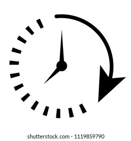 Passage of time. Timer logo. Watch icon illustration vector design