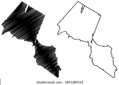 Passaic County, New Jersey (U.S. county, United States of America, USA, U.S., US) map vector illustration, scribble sketch Passaic map