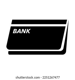 Passbook silhouette icon. Bank passbook. Vector.