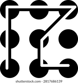 passcode glyph icon illustration vector