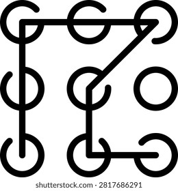 passcode glyph icon illustration vector