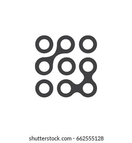 Passcode icon in black on a white background. Vector illustration