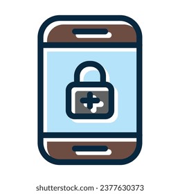 Passcode Vector Thick Line Filled Dark Colors Icons For Personal And Commercial Use.
