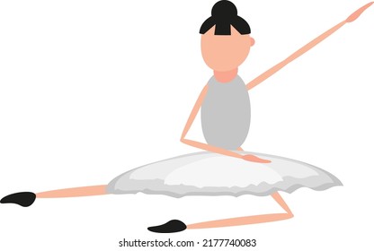 Passe ballet move, illustration, vector on a white background.