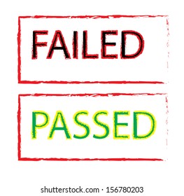 Passed and Failed stamps