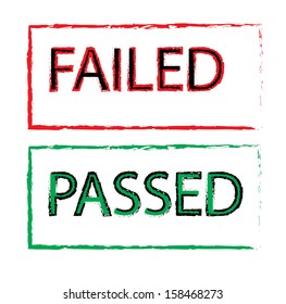 Passed and Failed stamps