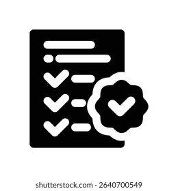 passed glyph icon. Strong and solid vector icon for websites, mobile interfaces, presentations, and visual branding. High quality and easy to edit.