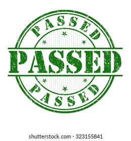 Passed grunge rubber stamp on white background, vector illustration