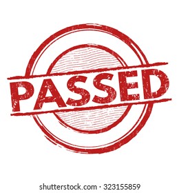 Passed grunge rubber stamp on white background, vector illustration