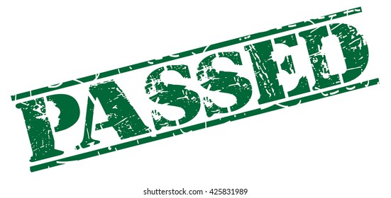 passed grunge stamp, vector illustration