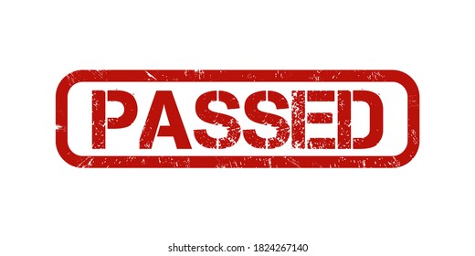 Passed rubber stamp vector illustration. 