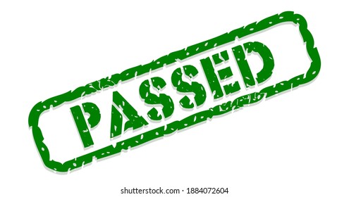 PASSED STAMP DESIGN , SEAL DESIGN PASSED TEXT VECTOR ILLUSTRATION
