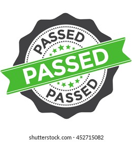 Passed Stamp Vector on White Background