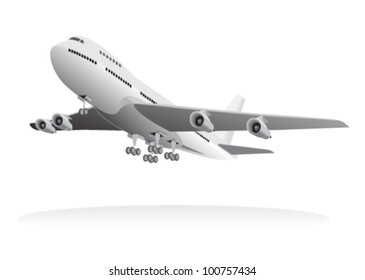 Passenger aircraft leaving ground