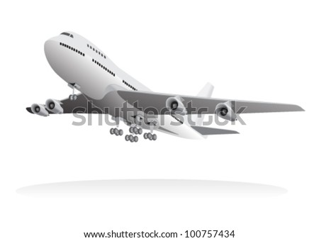 Passenger aircraft leaving ground
