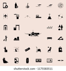 passenger aircraft for the sleeve icon. Airport Icons universal set for web and mobile
