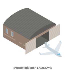 Passenger airliner icon. Isometric illustration of passenger airliner vector icon for web