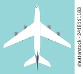 Passenger airplane isolated vector illustration graphic