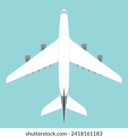 Passenger airplane isolated vector illustration graphic