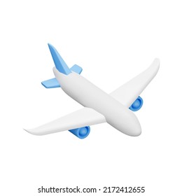 Passenger airplane isometric 3d icon. Isolated object on a transparent background