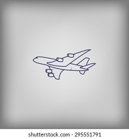 passenger airplane soaring icon  svg
