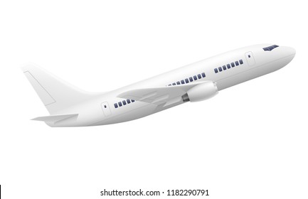 passenger airplane stock vector illustration isolated on white background