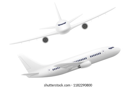 passenger airplane stock vector illustration isolated on white background