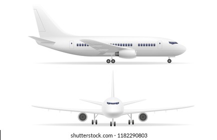 passenger airplane stock vector illustration isolated on white background