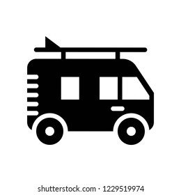 passenger bus car icon set solid or silhouette design.