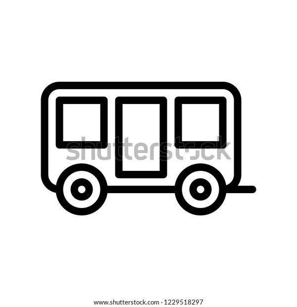 passenger bus cute car outline icon editable
stroke design.