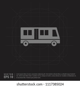 Passenger bus icon - Black Creative Background - Free vector icon