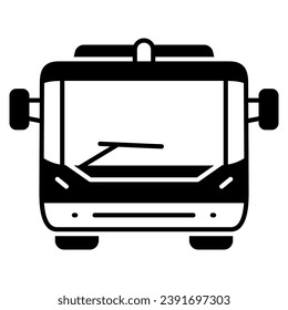 Passenger bus for plane boarding solid icon, airlines concept, passenger transportation vector sign on white background, bus glyph style for mobile concept and web design. Vector graphics
